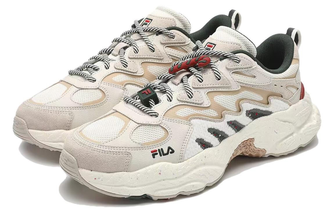 Кроссовки FILA Fern Chunky Sneakers Men Low-top Beige/Green, зеленый — фото 3