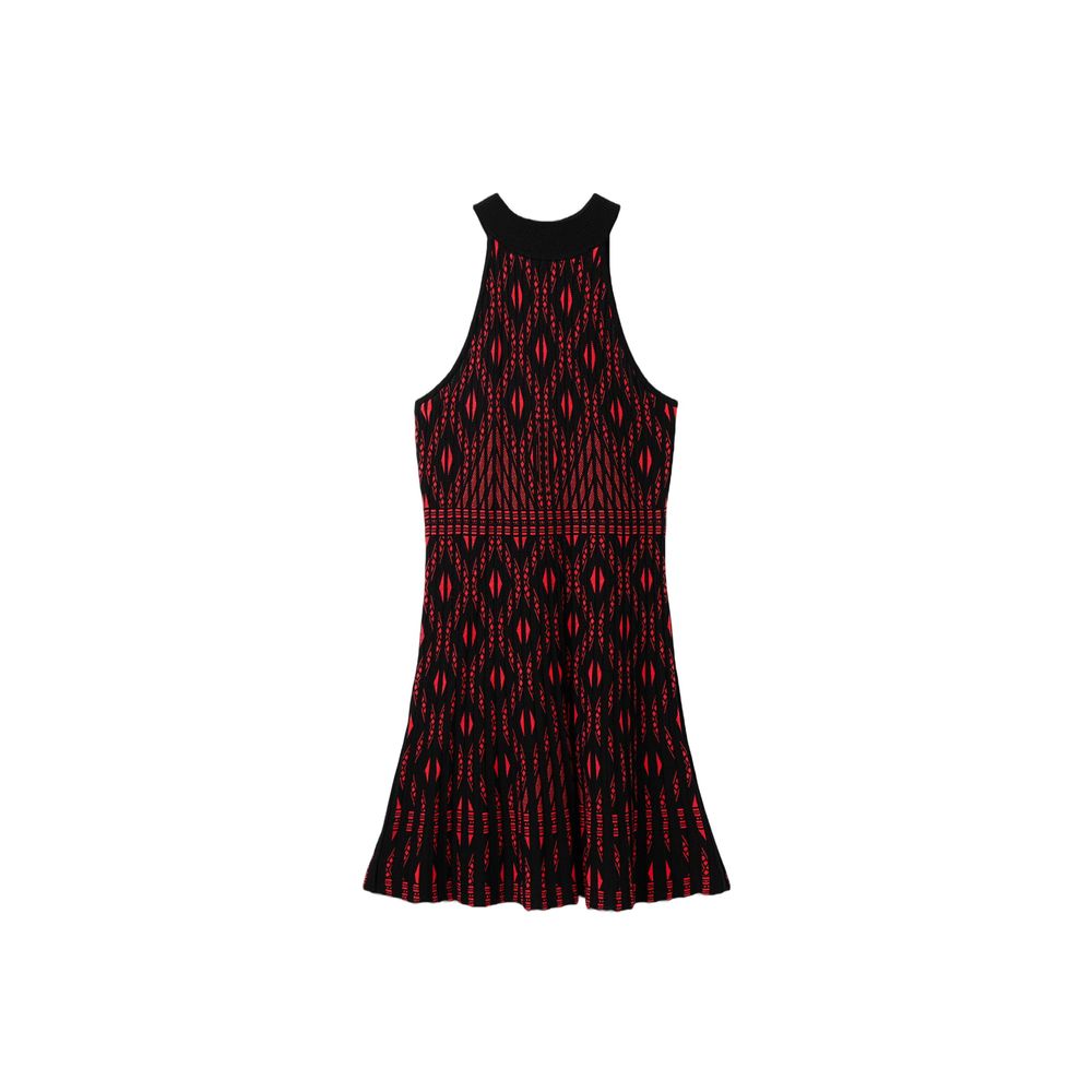 

Красное вискозное платье Desigual