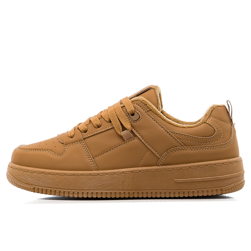 

Термостойкие противоскользящие и износостойкие низкие скейтборд кроссовки Men's HUANQIU, коричневый