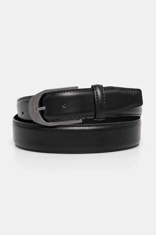

Кожаный ремень двусторонний Calvin Klein, черный