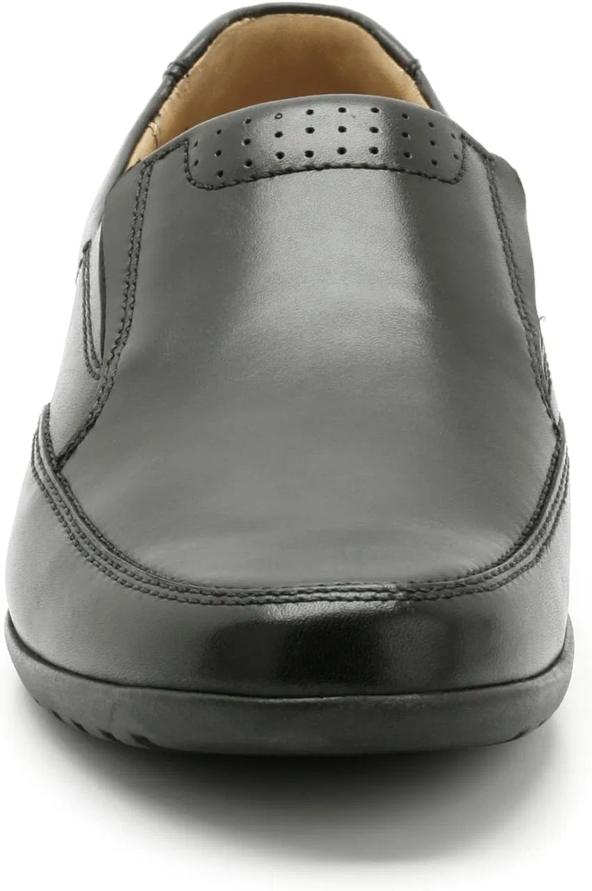 Мужские кожаные туфли Clarks Recline Free, вневременная классика - черные — фото 4