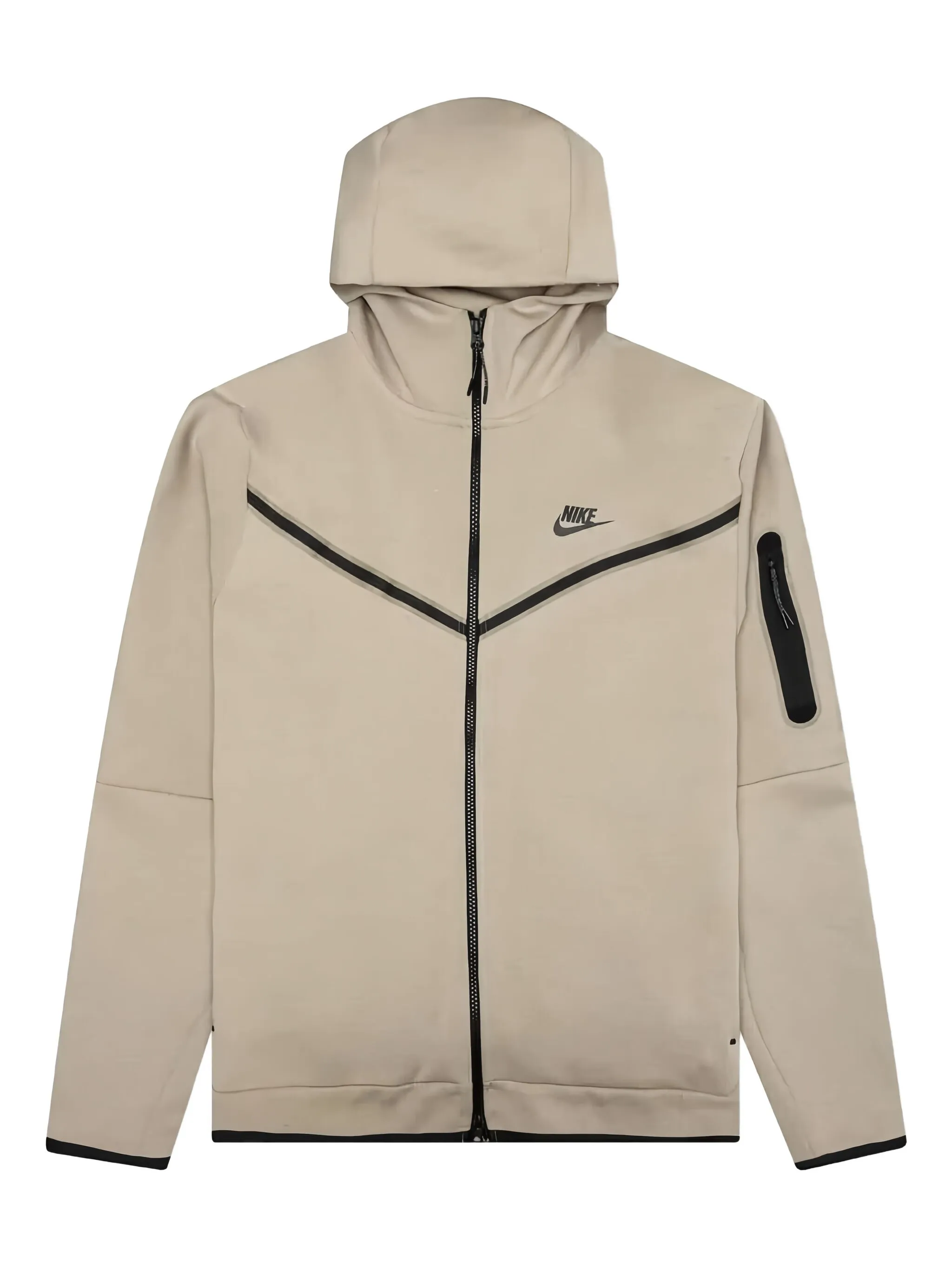 

Худи на молнии с карманом на рукаве Nike, нейтральный