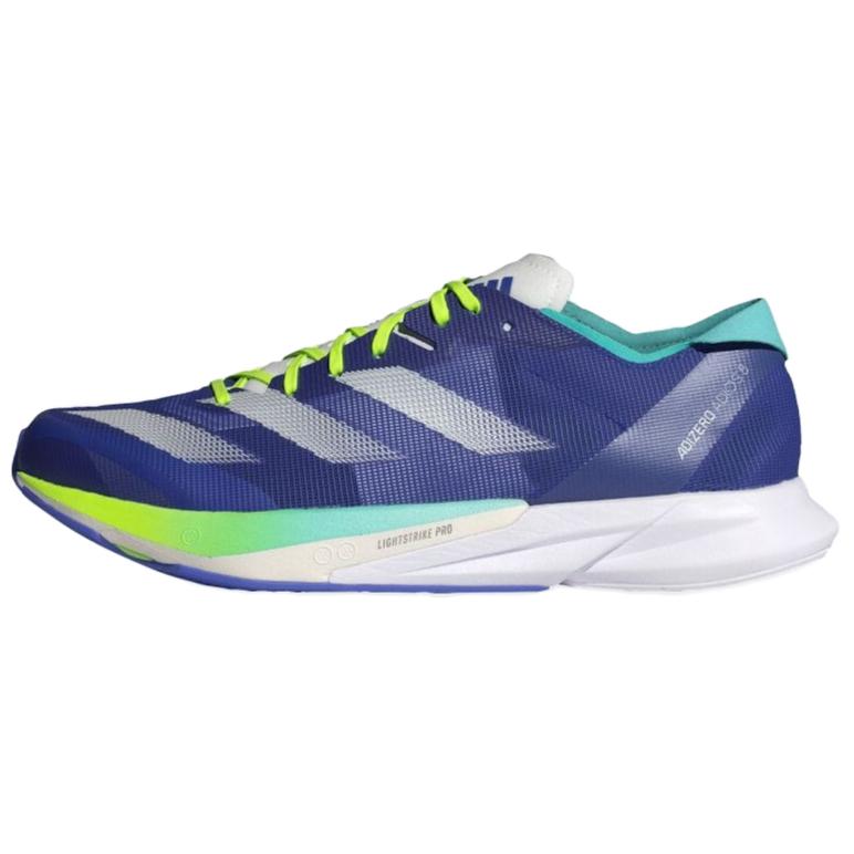 

Adidas Кроссовки Adizero Adios 8 с низким верхом, износостойкие, дышащие, мужские, сине-золотистого цвета