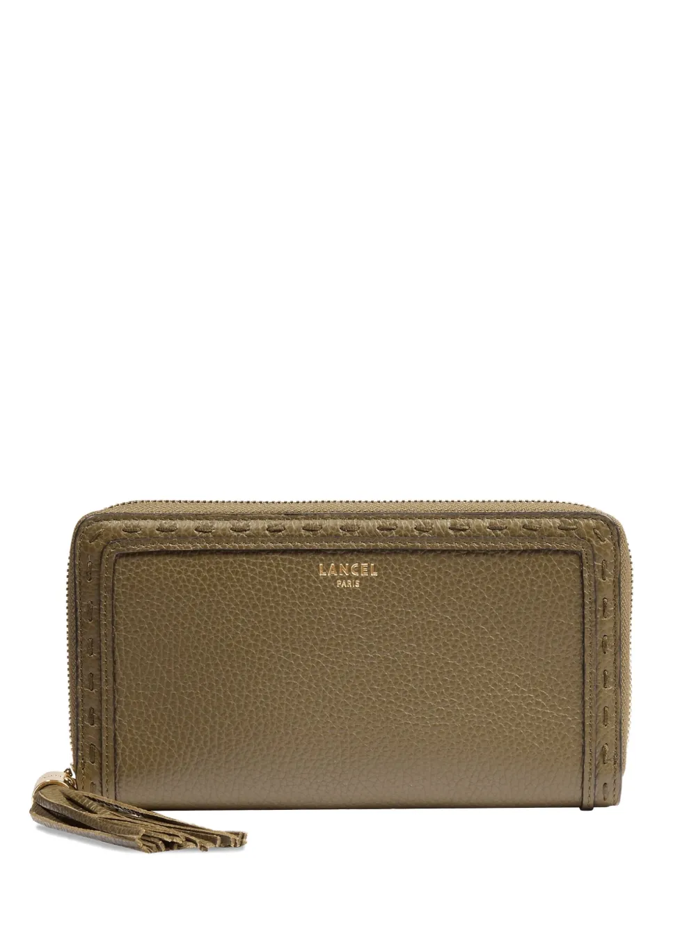 

Кошелек с круговой молнией и кисточкой Lancel, зеленый