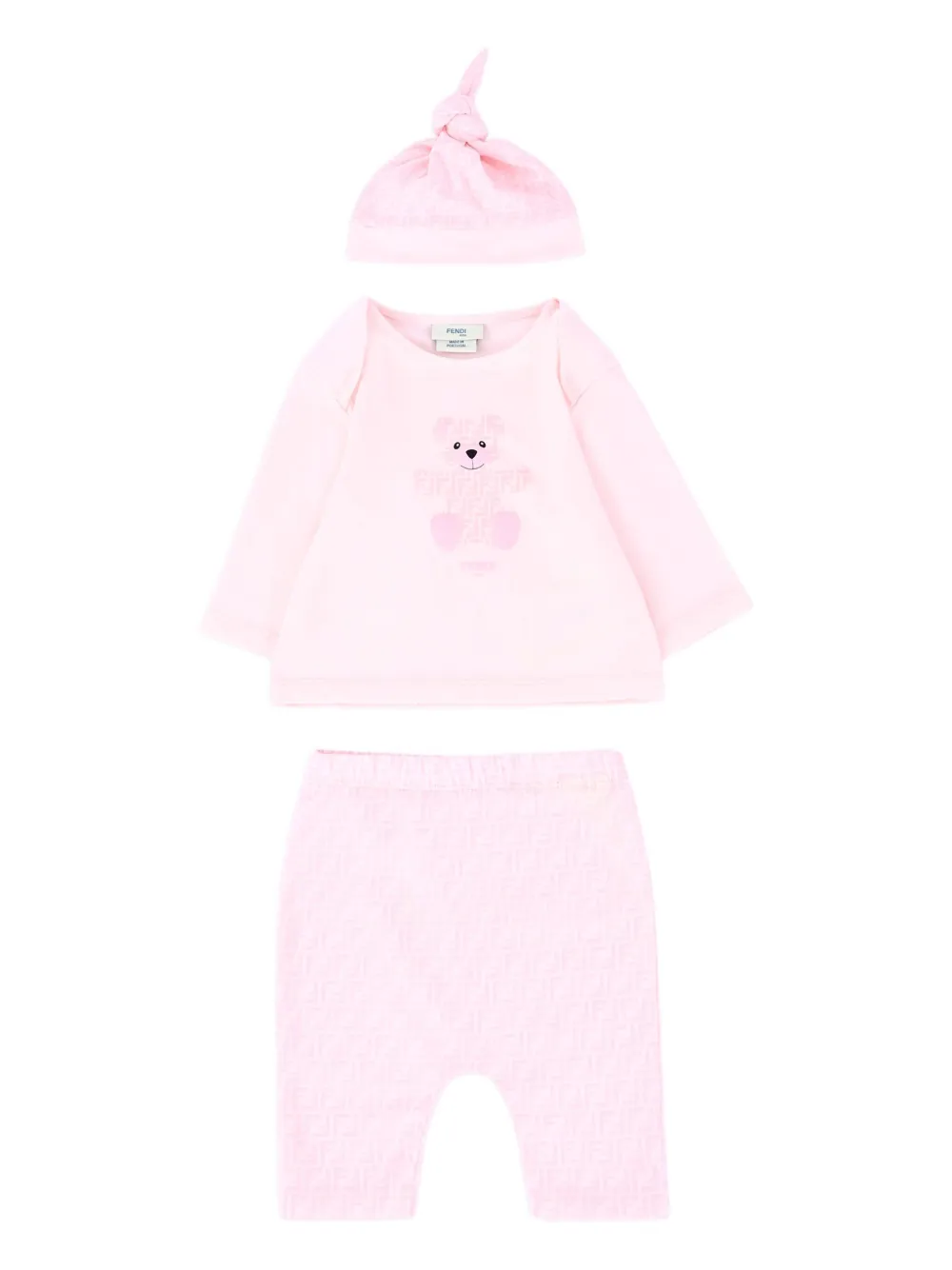 

Спортивный костюм с узором FF FENDI KIDS, розовый
