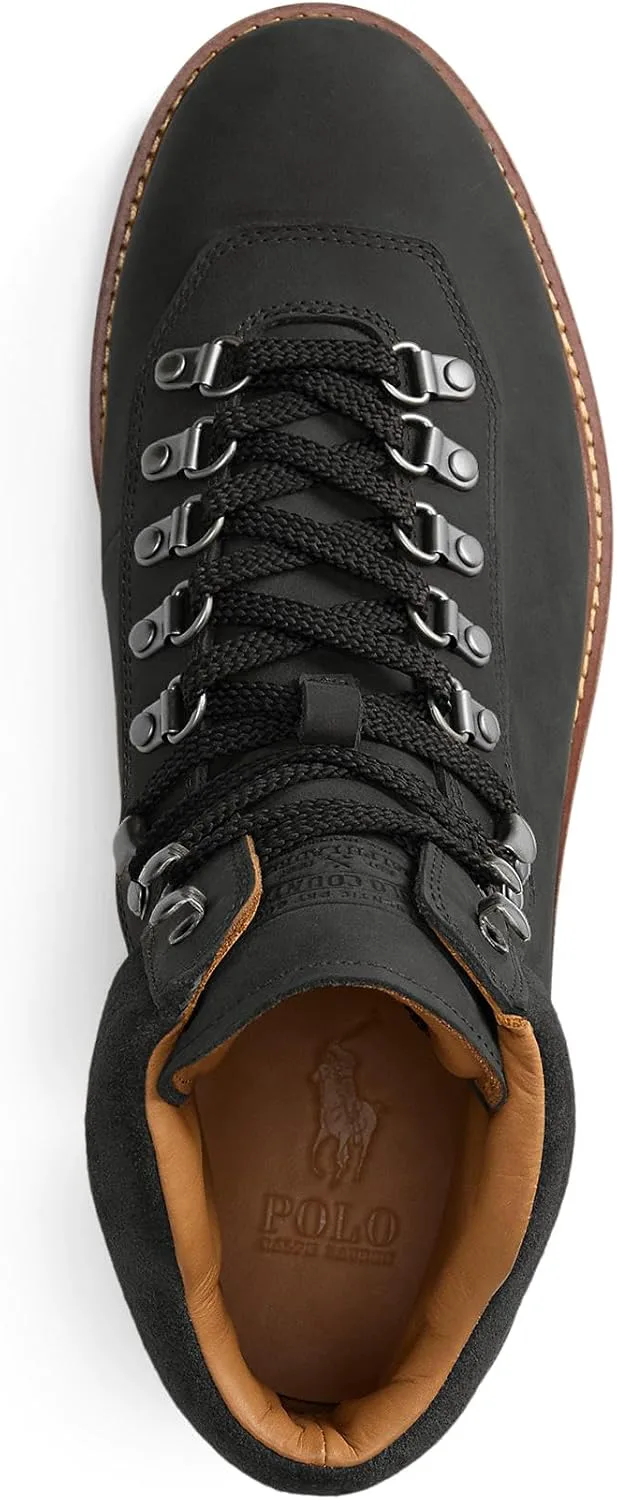 Мужские кожаные походные ботинки POLO RALPH LAUREN Alpine, черный — фото 4