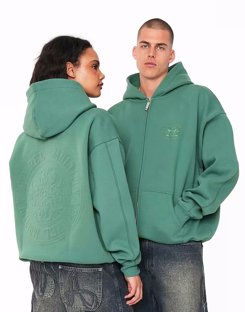 

Multiply Apparel - толстовка свободного кроя зеленого цвета с проклеенными швами