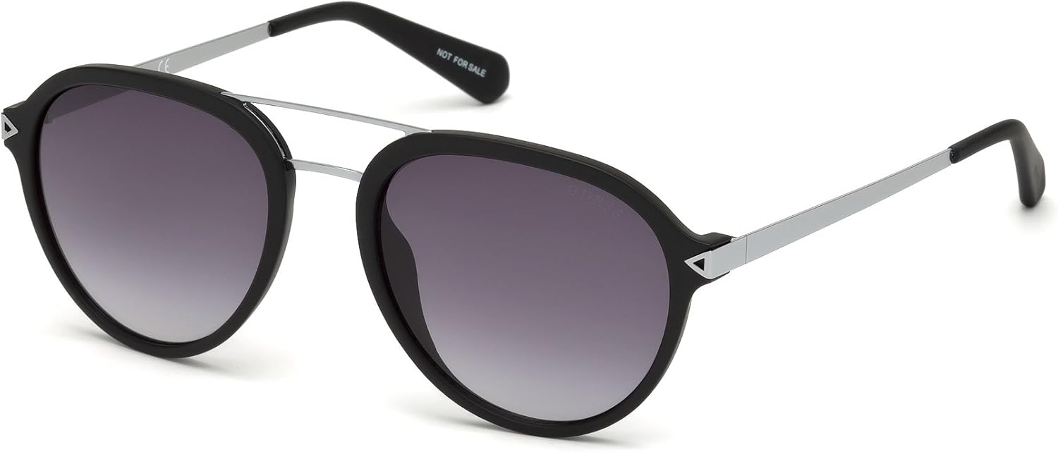 

GUESS мужские круглые солнцезащитные очки Gu6924, матовый черный и градиентный дымчатый, 54 мм