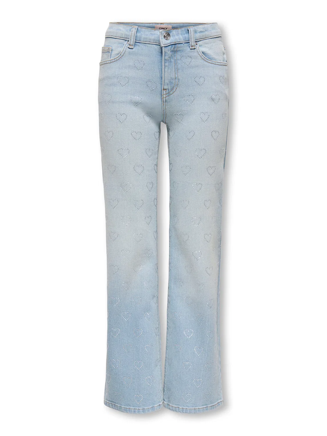 Джинсы Only Girls с широкими штанинами KOGJUICY светло-голубого цвета