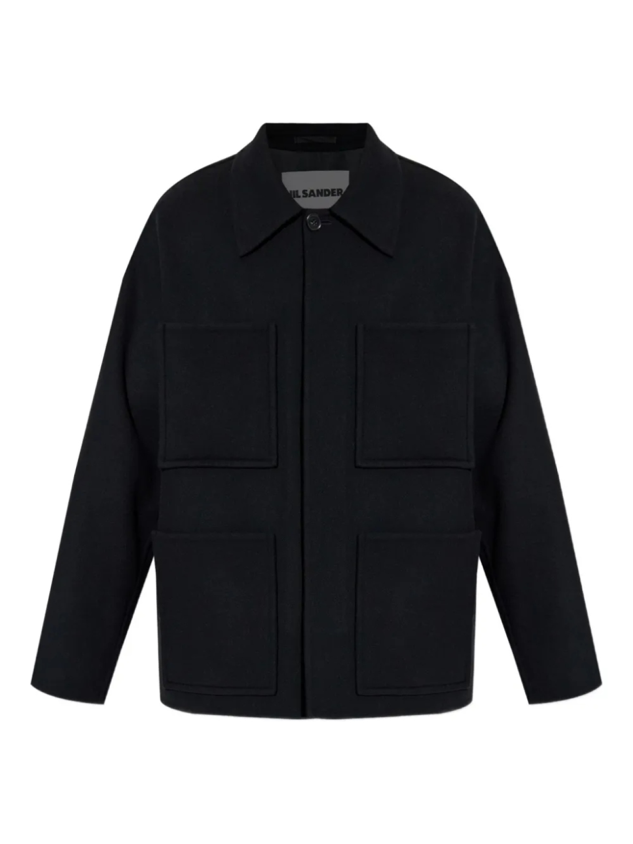 

Куртка свободного кроя с двумя карманами Jil Sander, черный