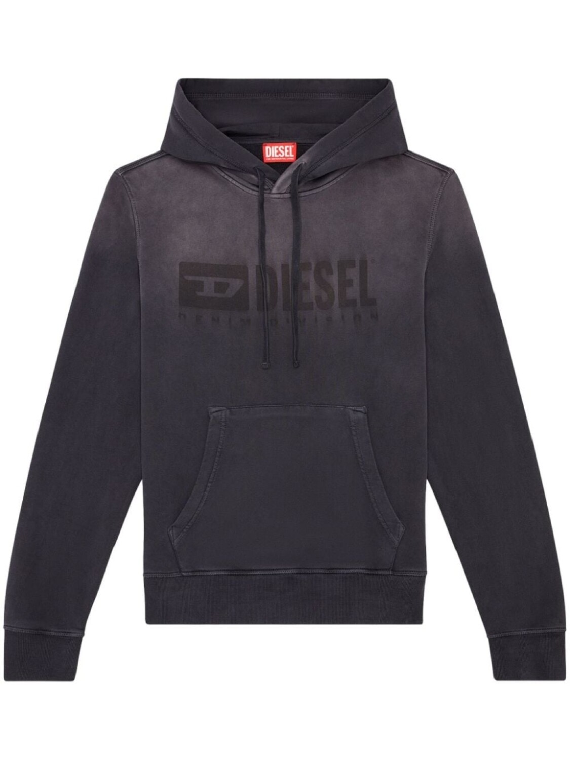 

Diesel толстовка с капюшоном из органического хлопка с логотипом, черный