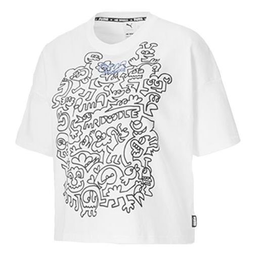 

Футболка (WMNS) PUMA x MR DOODLE Loose Logo White 530659-02