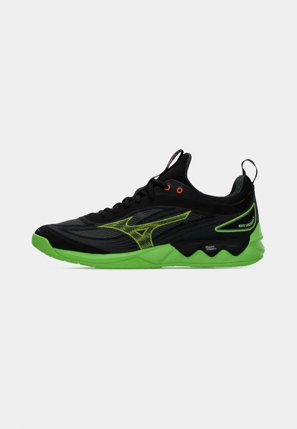 Волейбольные кроссовки wave luminous 3 Mizuno, Black/Glowing Apple/Mandarin Orange — фото 2