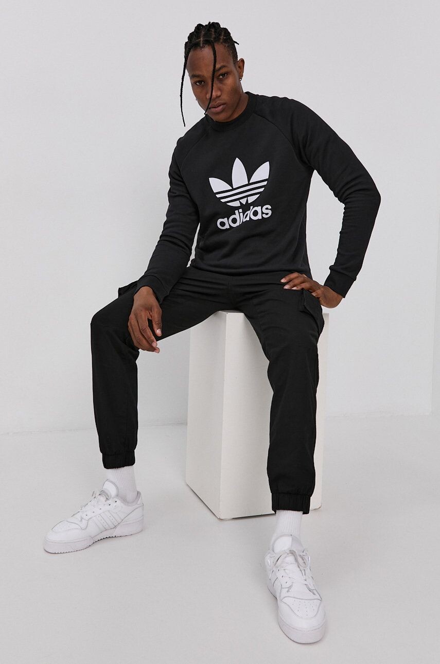 

Хлопковая толстовка adidas Originals, черный
