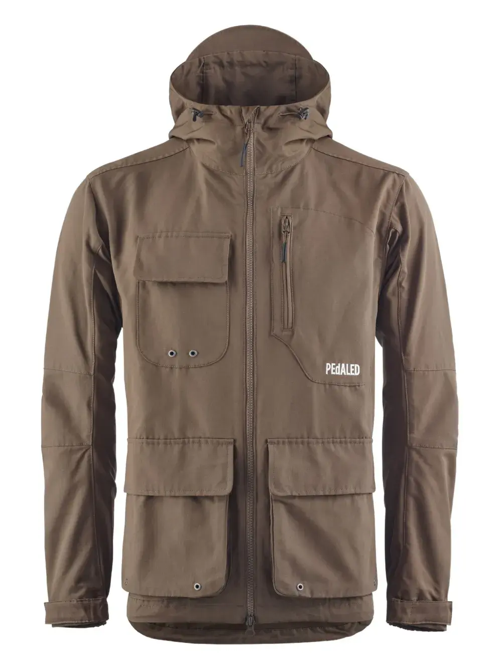 

Куртка с капюшоном и вышитым логотипом Pedaled, коричневый