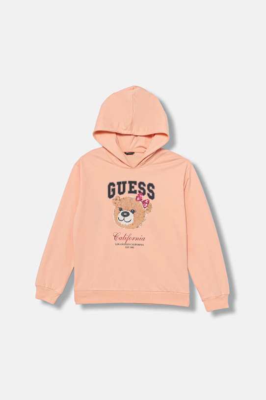 

Детская хлопковая толстовка Guess, оранжевый