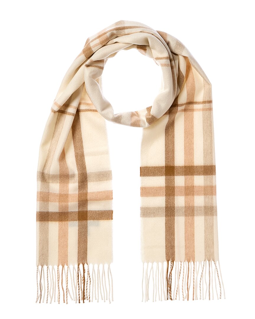 

Кашемировый шарф Amicale Cashmere Check, белый