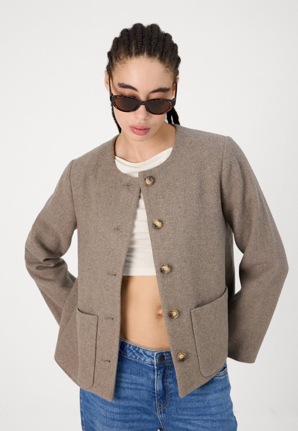 

Демисезонная куртка OBJPISA SHORT JACKET Object, коричневый