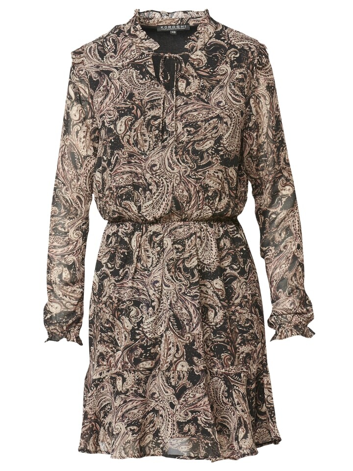 

Короткое платье KOROSHI Kleid mit langen ärmeln, черный