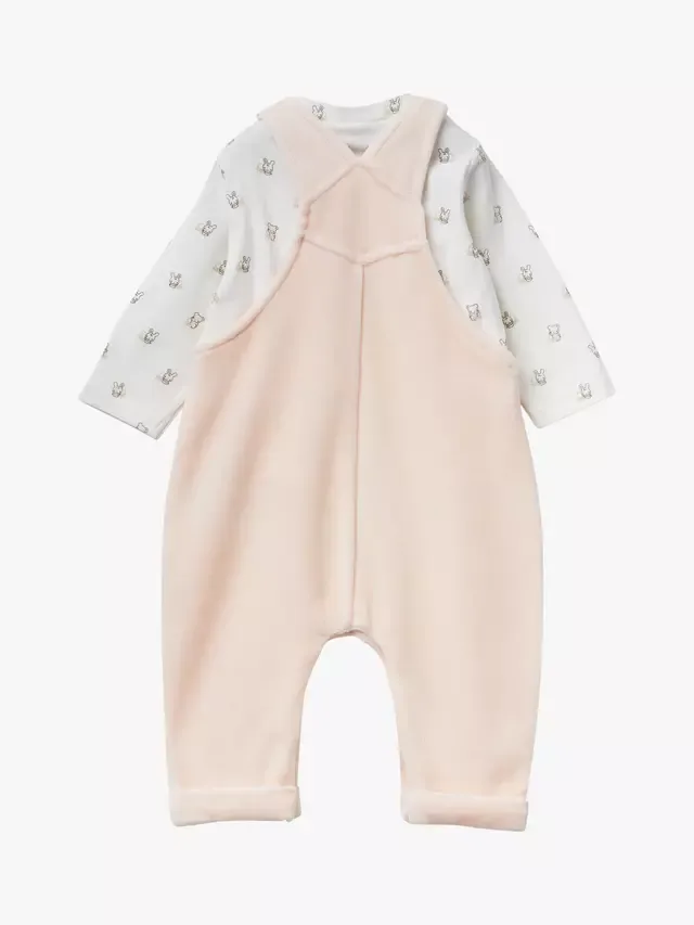 Детский хлопковый комбинезон, розовый Benetton — фото 2