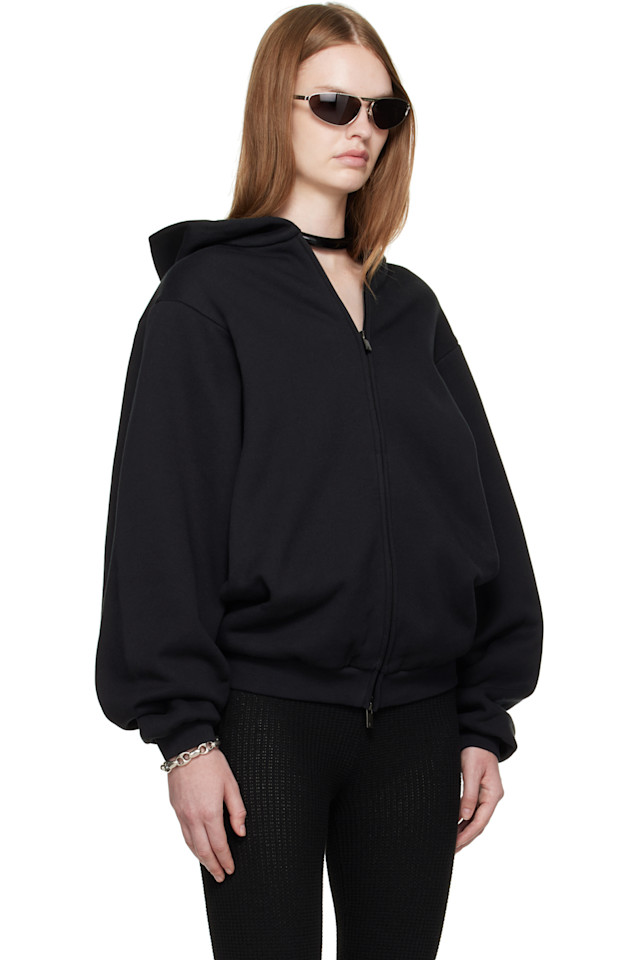 Fear Of God Essentials Черная флисовая толстовка на молнии в стиле 90-х — фото 2