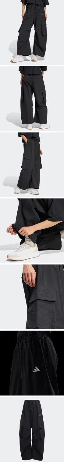 Женские парашютные брюки карго City Tech чёрные от Adidas — фото 4