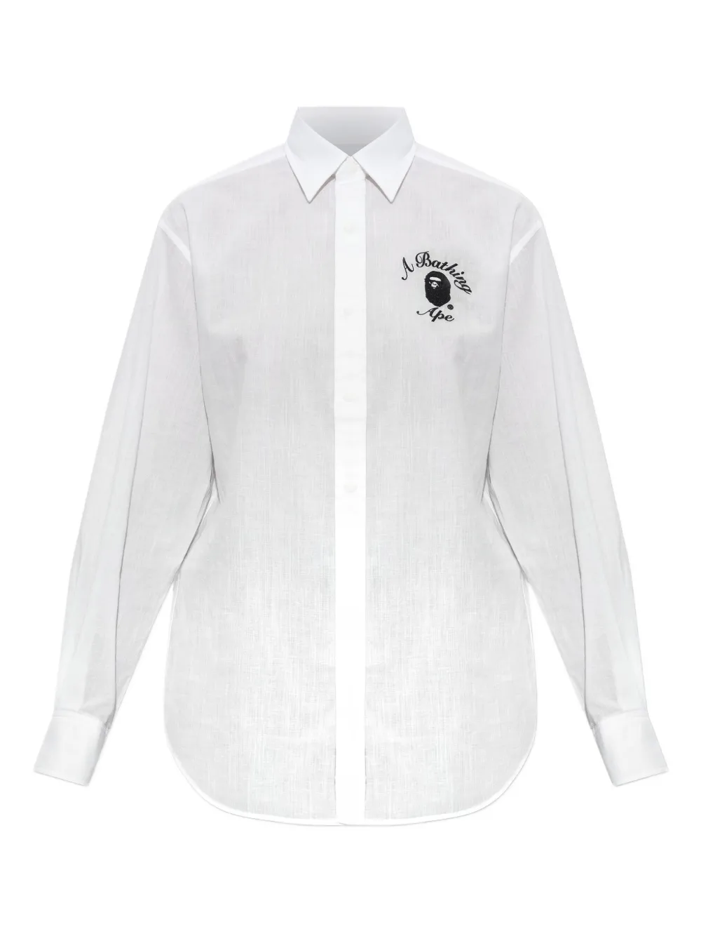 

Хлопковая рубашка A BATHING APE, белый