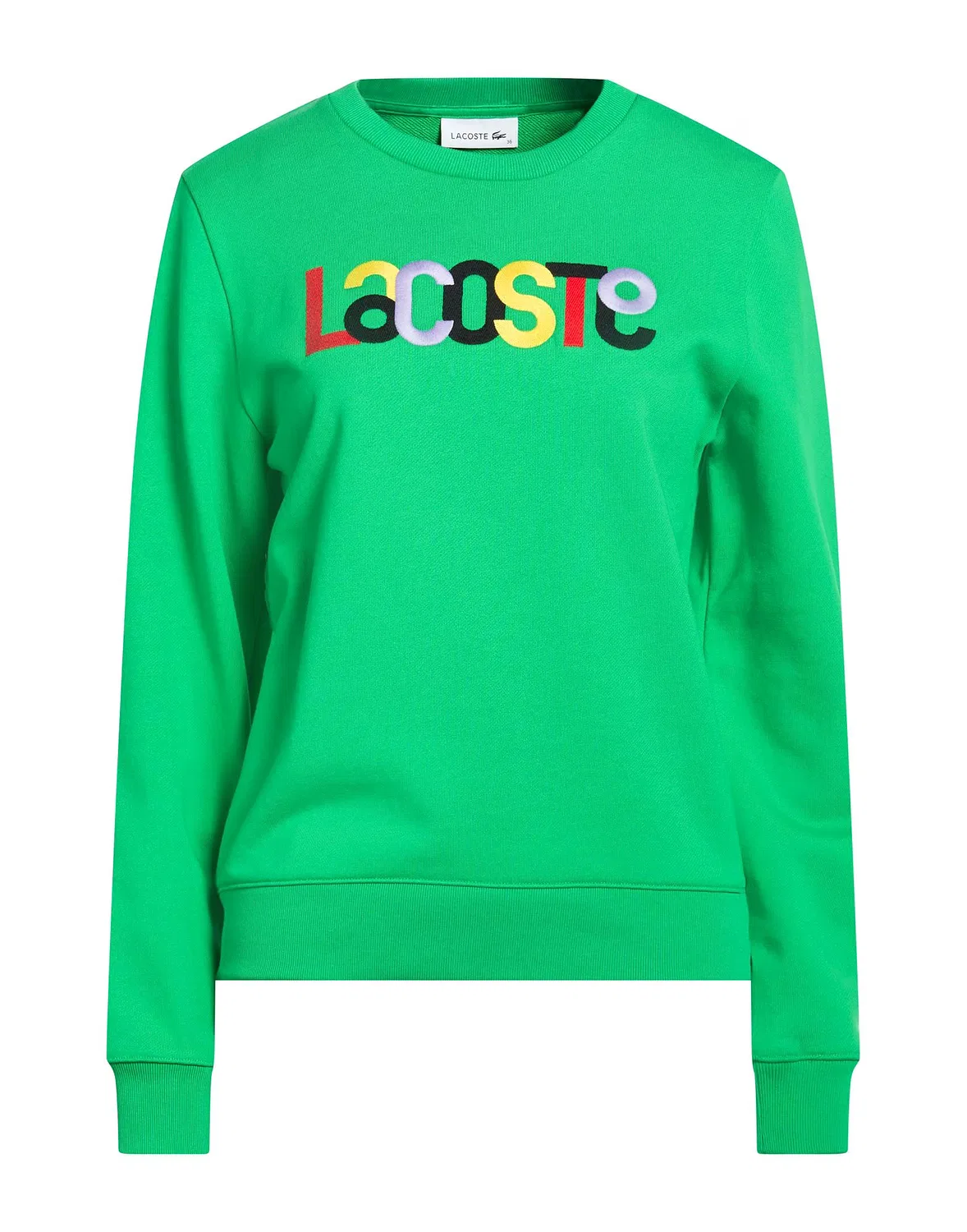 Свитшот LACOSTE зеленый с логотипом