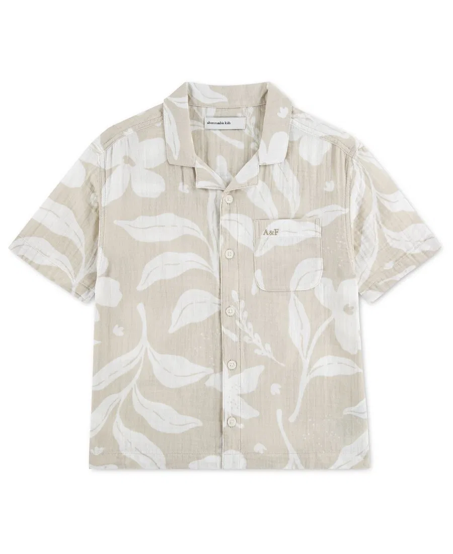 Футболка с коротким рукавом из марли для мальчиков 5-18 лет Abercrombie Kids