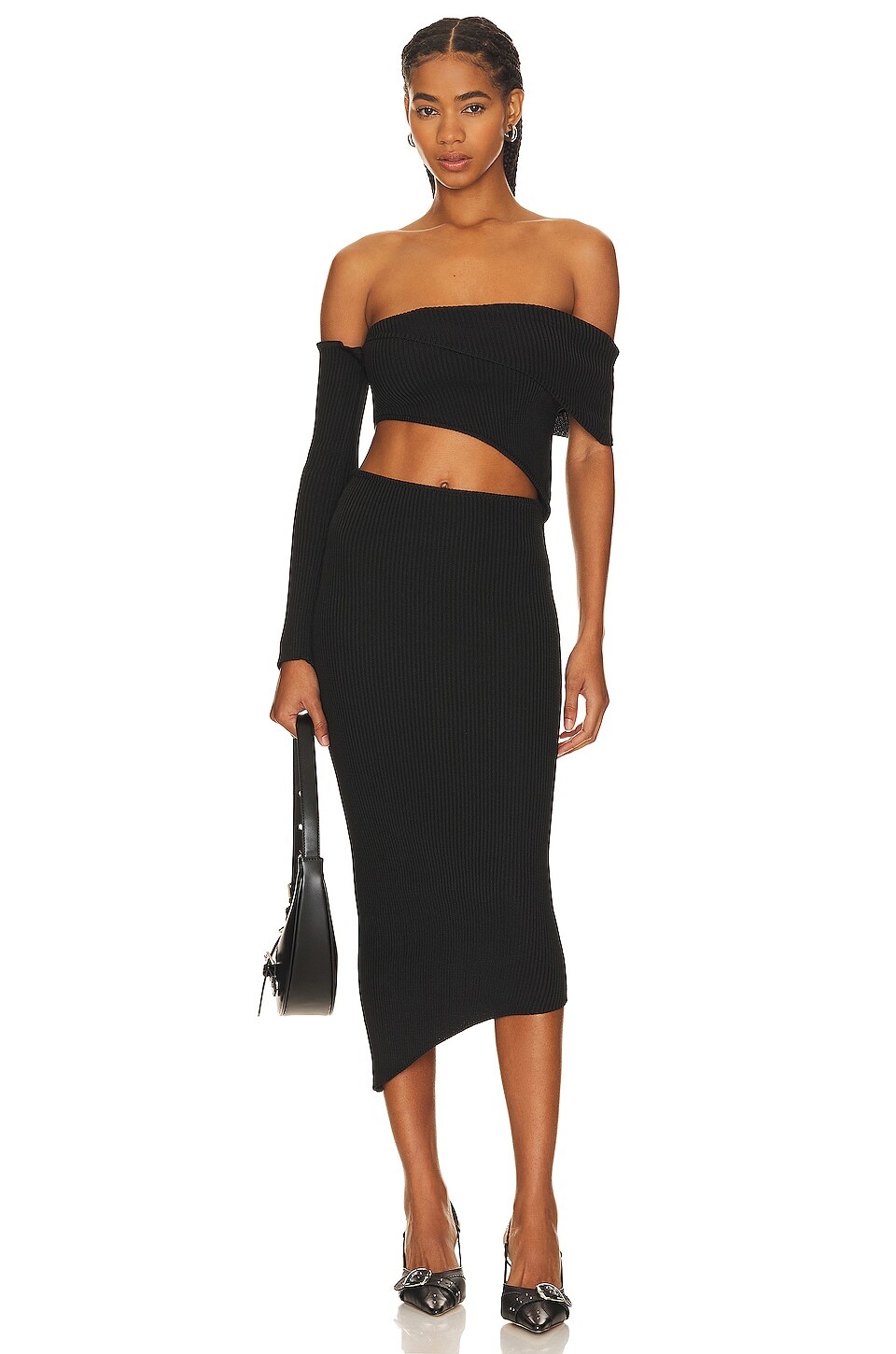 

Платье макси Baobab Botanico Off The Shoulder, черный