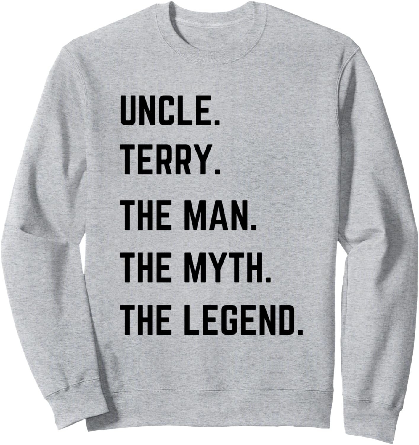 

Легендарная толстовка дяди Терри ко Дню отца Uncle The Man The Myth The Legend Mens Gifts, серый