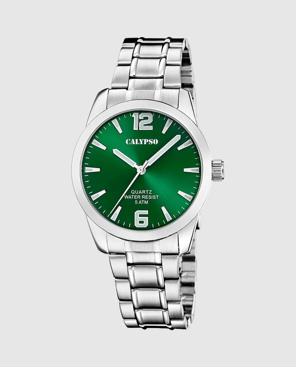 

K5866/5 Базовые мужские часы из серебристой стали Calypso, серебряный