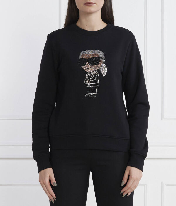 

Свитшот женский Karl Lagerfeld Ikonik 2.0 с аппликацией, черный