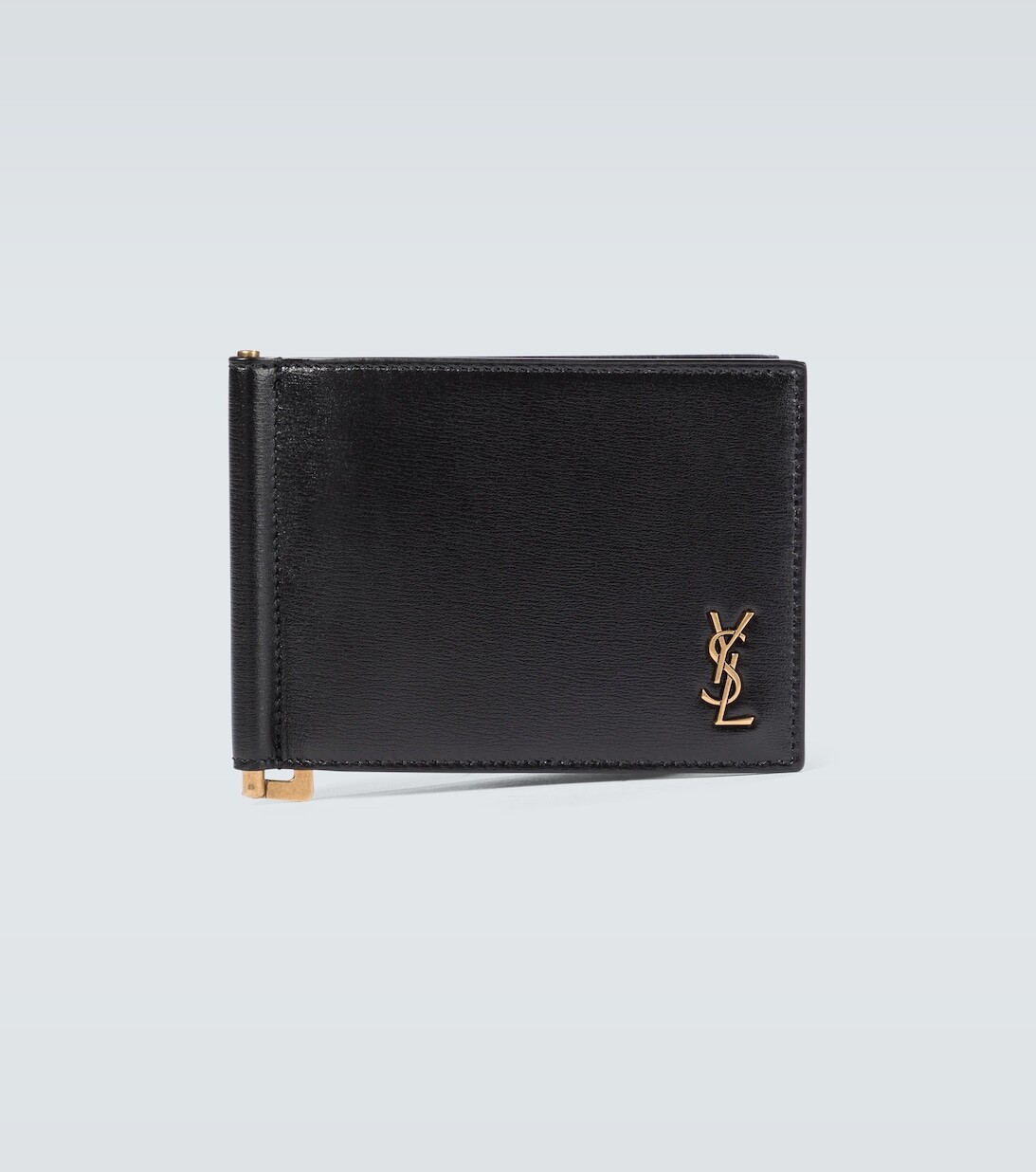 

Кошелек Portadoll из кожи с зажимом для денег Saint Laurent, черный