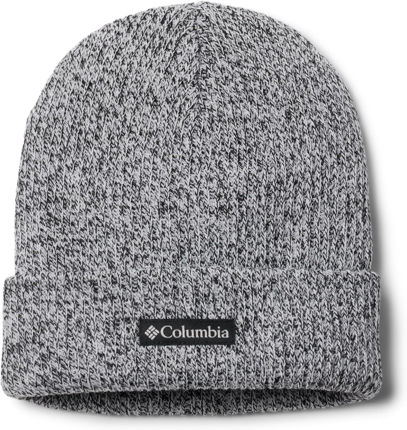 

Columbia Unisex-Adult Whirlibird Cuffed Beanie, White/Black Marled/Logo
