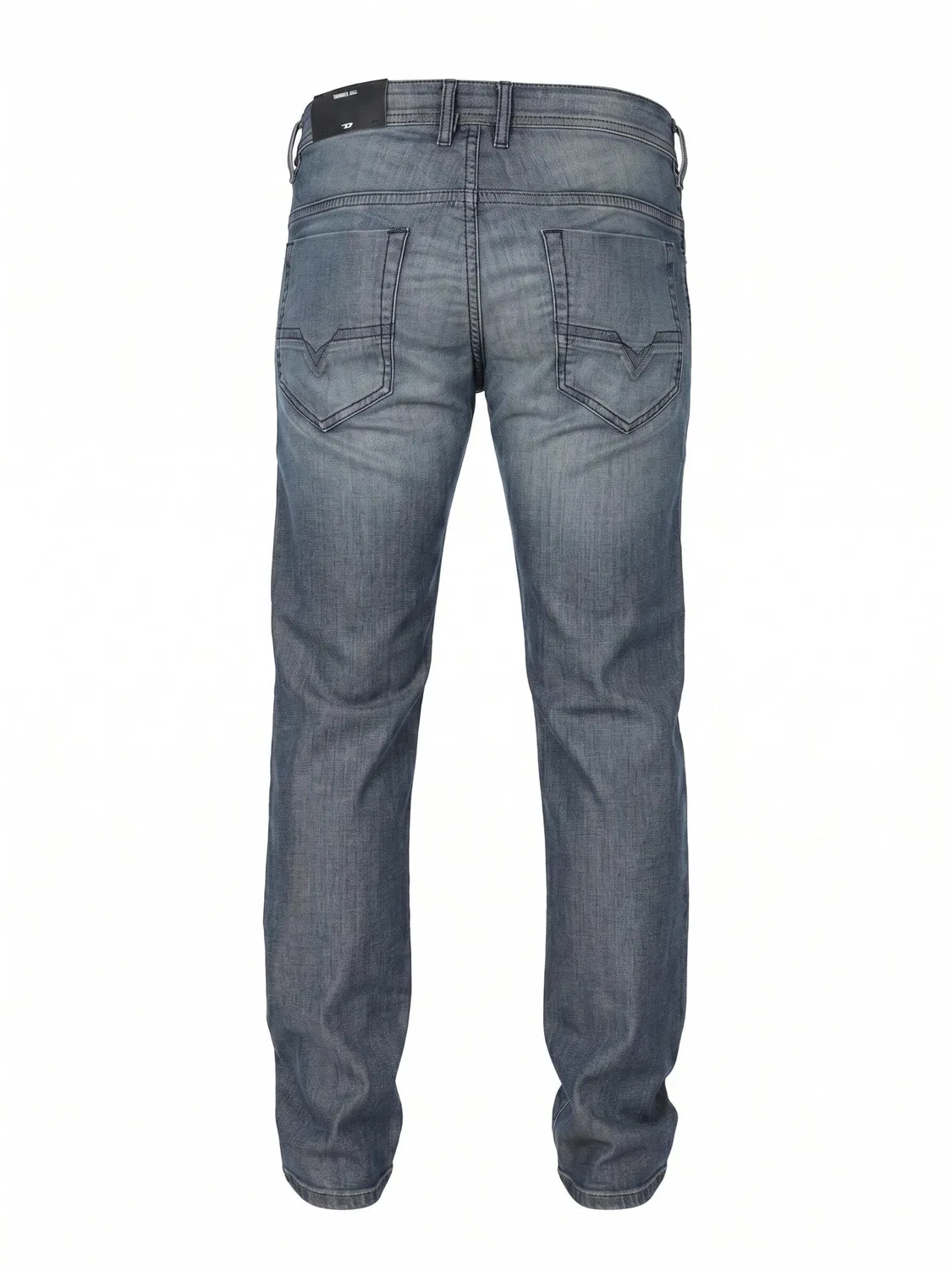 Джинсы узкого кроя Diesel THOMMER JOGGJEANS Superstretch & Supersoft серого цвета — фото 2
