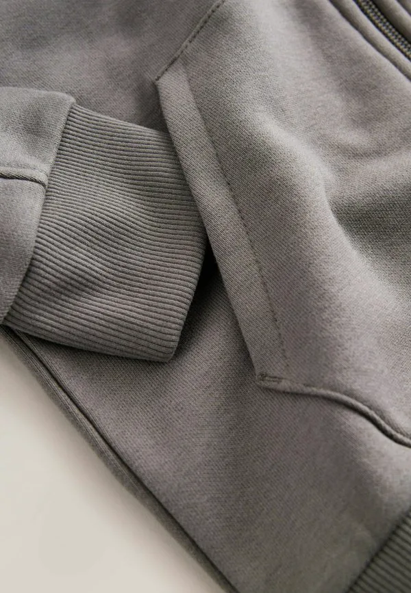Толстовка с капюшоном, стандартного кроя, на молнии. Next, Charcoal Grey — фото 3