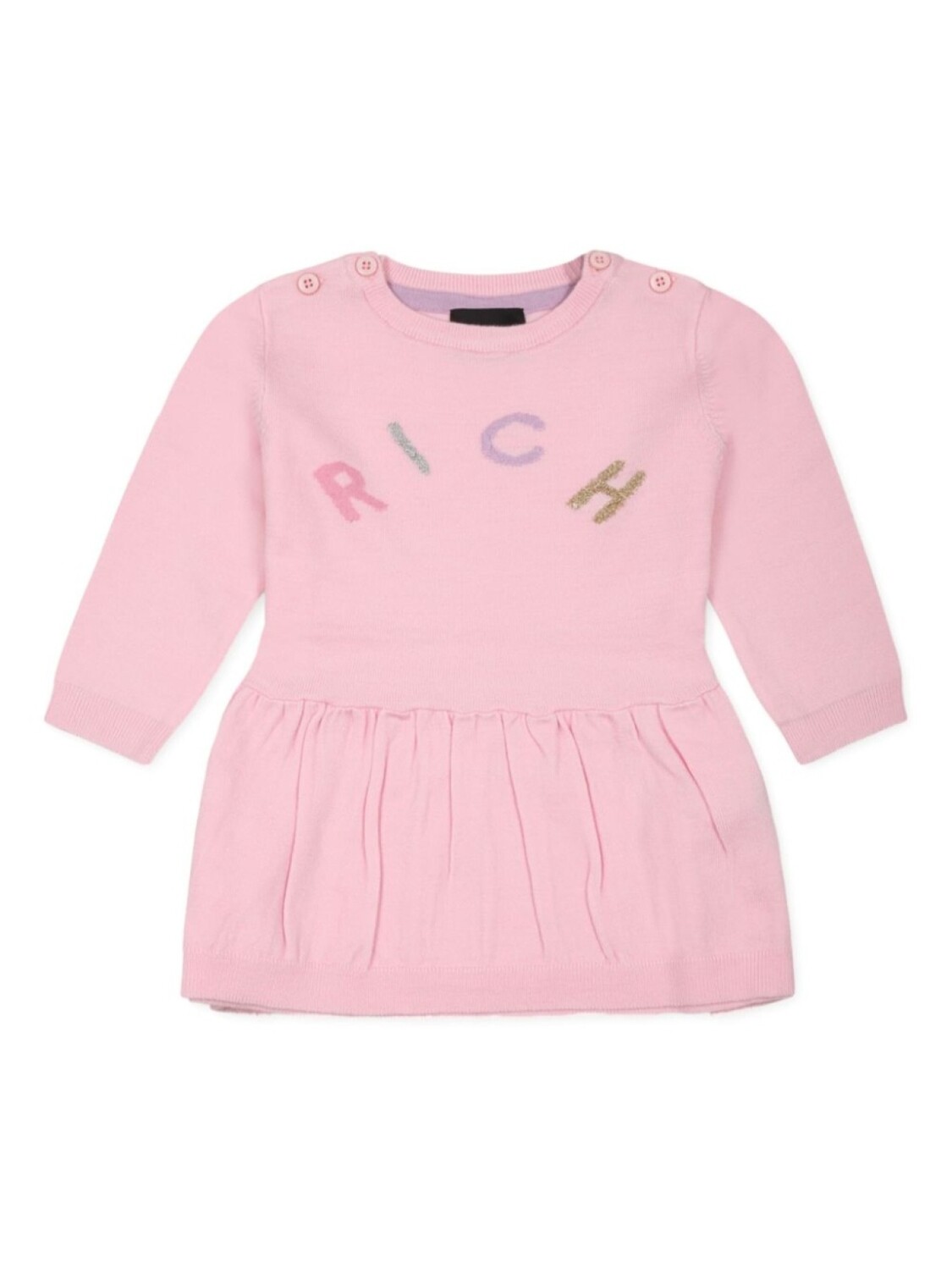 

Мини-платье John Richmond Junior с рельефным логотипом, розовый