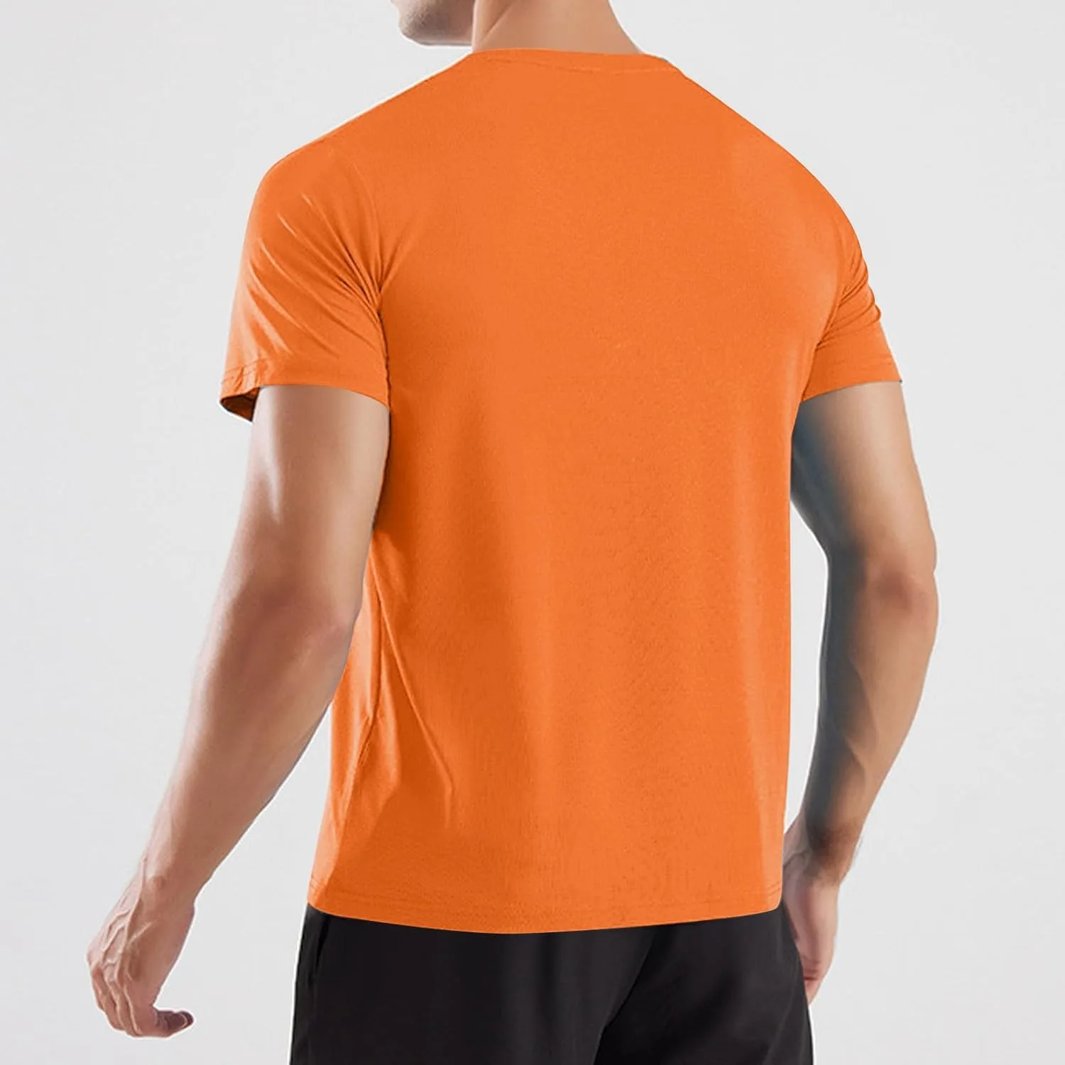 Мужская футболка с коротким рукавом Crewneck Quick Dry для тренировок — фото 3