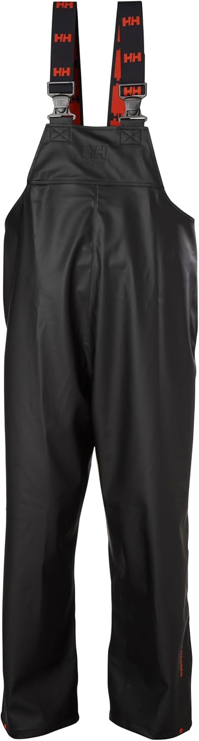 

Helly-Hansen Gale Rain Bib Pants для мужчин - рабочая одежда из полиуретана - водонепроницаемые комбинезоны для мужчин - рыболовные комбинезоны Helly Hansen, 990 Black