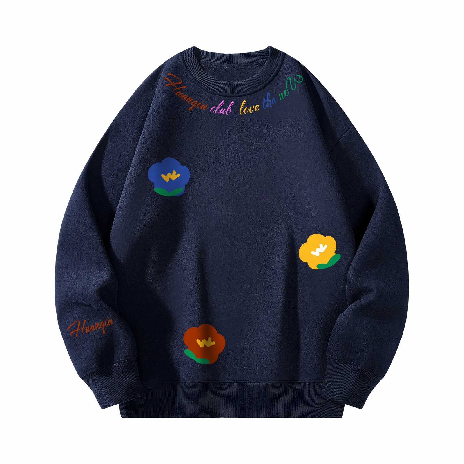 

Свитшот Unisex Crew Neck Moderate Heavyweight HUANQIU, темно-синий