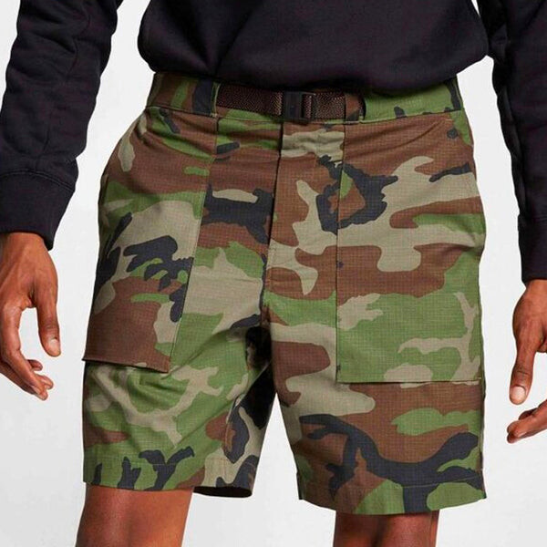 Шорты big pocket camouflage straight woven shorts green camouflage Nike, зеленый — фото 3