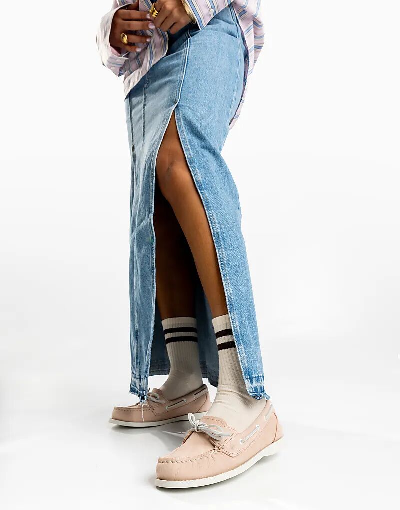 Туфли-лодочки Sperry Authentic с одним люверсом, светло-розового цвета — фото 2