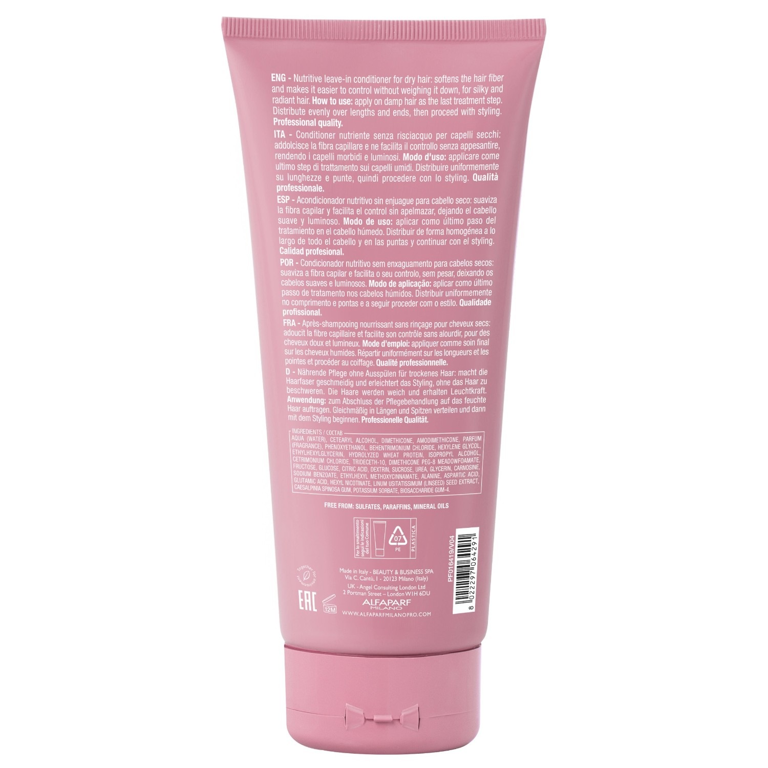 Кондиционер для волос semi di lino moisture nutritive leave-in Alfaparf Milano, объем 200 мл — фото 2