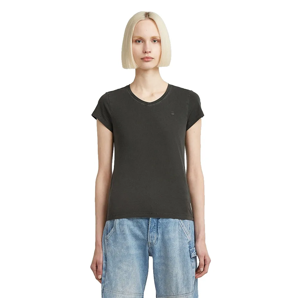 

Футболка G-Star Overdyed Eyben Slim 2.0 short sleeve v neck, серый