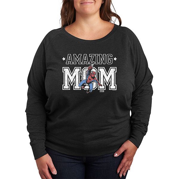 

Футболка с длинным рукавом Spider-Man Amazing Mom French Terry plus size Marvel