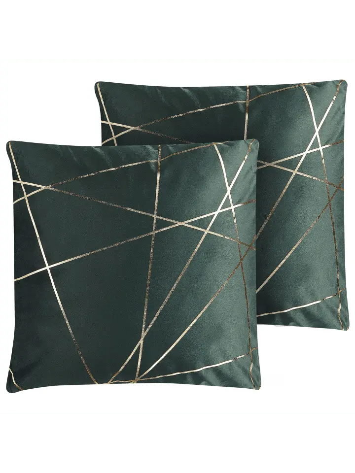 

Декоративная подушка Beliani 2er Set Deko PINUS, цвет grün/gold