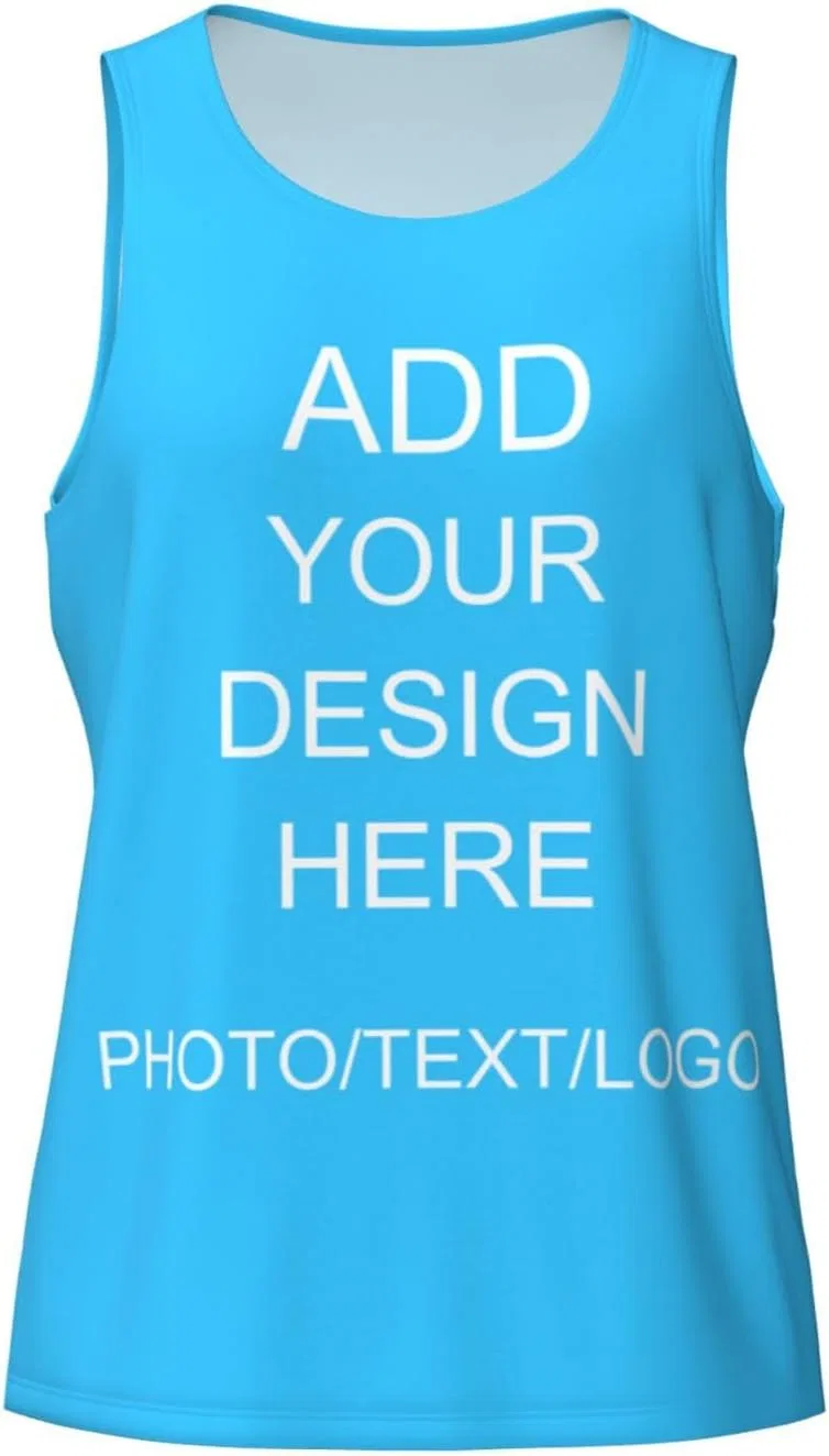 Мужской топ без рукавов Athletic Undershirts, синий — фото 4