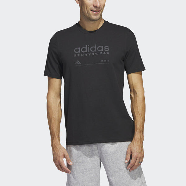 Футболка с рисунком в стиле лаунж Adidas, черный — фото 2