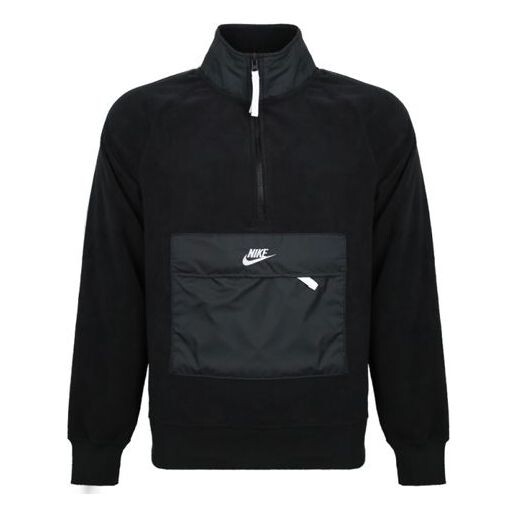 

Толстовка Nike Half Zipper Stand Collar Sports Pullover Black, черный